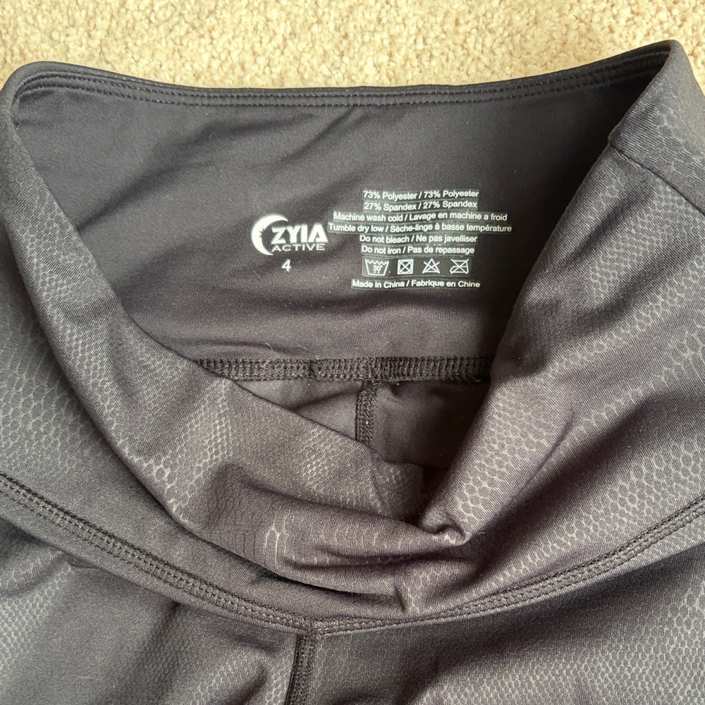 Zyia Active Women's Black Leggings-Cobra